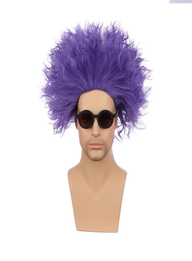 DUDUWIG Kids Purple Wig Child Short Purple Straight Wig Synthetic Wigs Cosplay Hair Wigs - Image 3